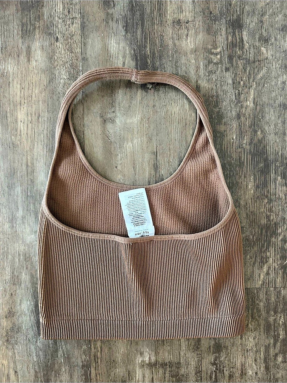 Out From Under Ribbed Crop Tank in Brown - Picture 2 of 2